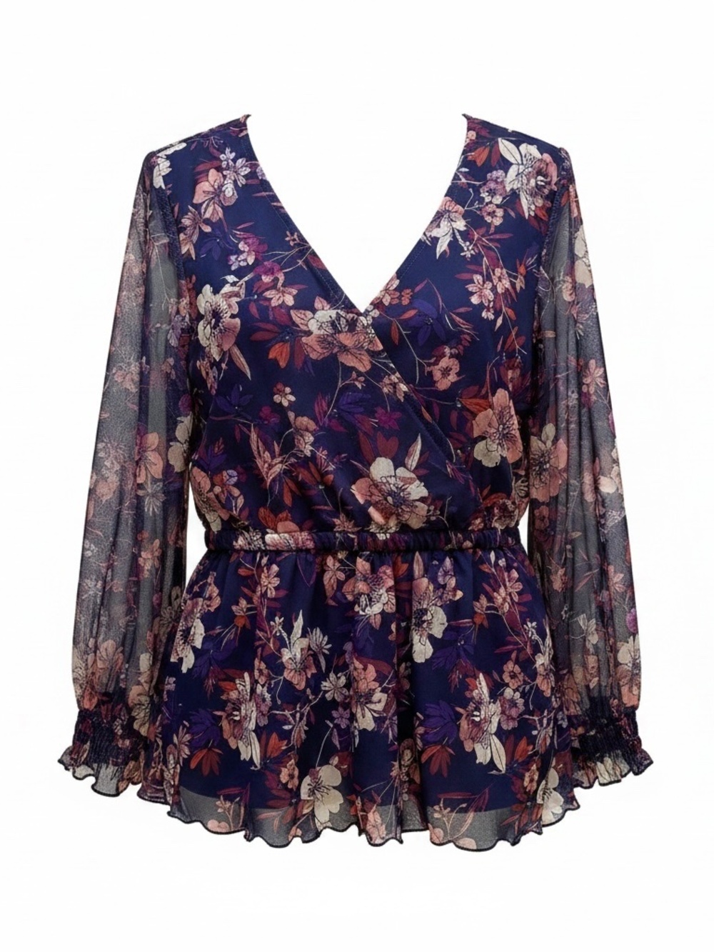 Bobeau Floral Blouse – Size Medium